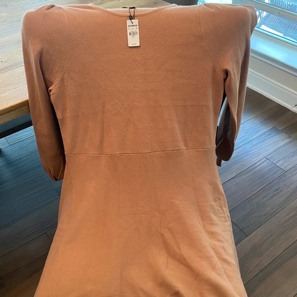 XL Express Tan Knit Dress